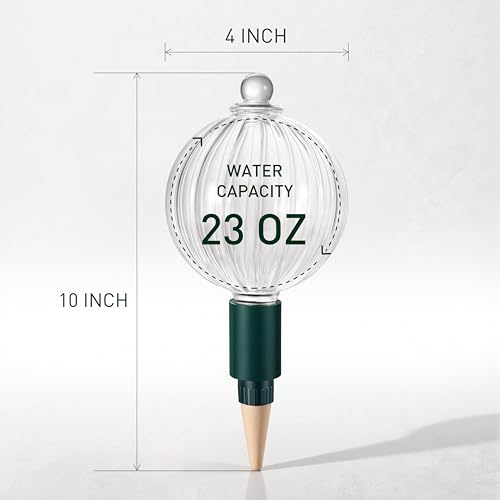 23 oz Top Fill Glass Watering Globe with Terracotta Spike - view 3