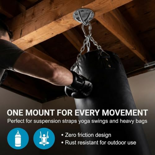 Training Anchor Mount Hook for Suspention-Trainer Straps, Ceiling Mount Bracket for Yoga Swing Trapeze Hammock, TRX Suspension Straps, Boxing Punching Bags & Battle Ropes - view 3