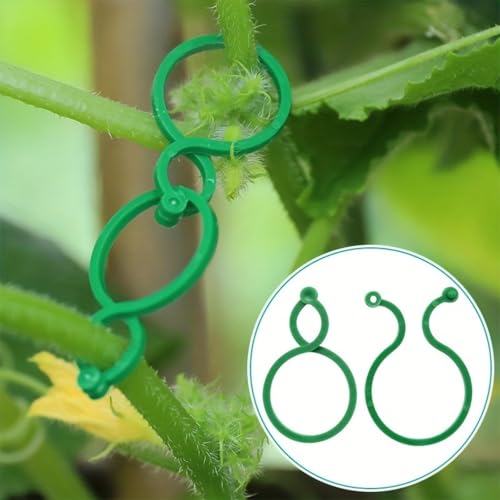 20-Pack Plastic Garden Plant Tie Clips – Tomato Vine Support Fasteners, Reusable Stem Strap Buckle Clamps for Securing Climbing Plants - view 7