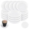 20 Pack Clear Plant Saucer 4.5 Inches Plastic Drip Trays to Catch Water
