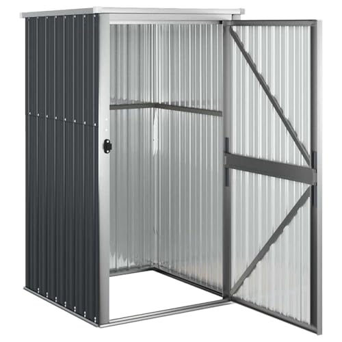 Garden Shed, Galvanized Steel Tool Storage Cabinet with Lockable Doors for Outdoor Yard, Backyard, Garage Organizer, Vertical Utility Shed for Pool Supplies and Gardening Tools - view 4