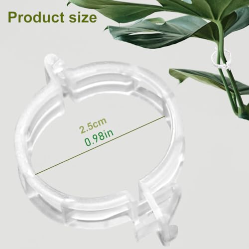 Plant Support Clips Reusable Garden Clips, Secured Plastic Plant Clips, Tomato Support Clips for String Trellis for Climbing Plants Outdoor Indoor Plant Flowers Stem Vine Fixing Clips (300, Green) - view 2