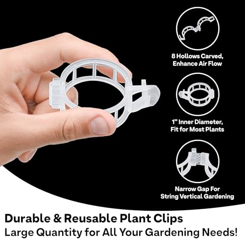 180 Pcs Plant Support Clips, Clear Plastic Trellis Clips, Garden Clips, Vegetable Clips, Vine Tomato Clips for Plants Support, Plant Clips for Climbing Plants to Grow Upright & Healthier - view 4