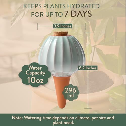 Terracotta Self-Watering Bulbs, 10oz-Plum, Sage & Mustard-3Pk - view 4