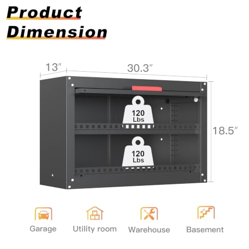 Metal Garage Wall Cabinet,Garage Storage Cabinet with Up Flip Door - view 3