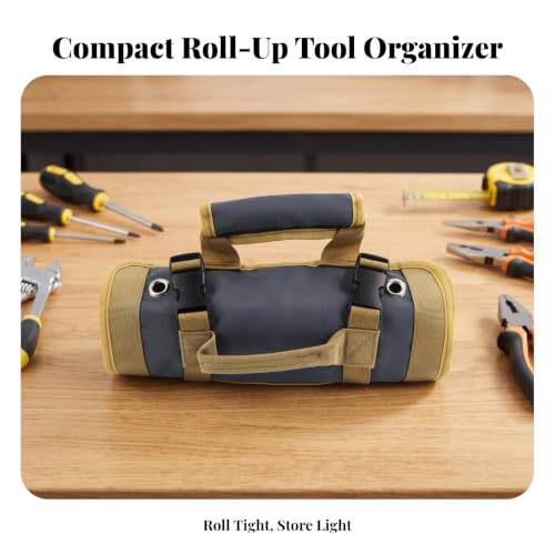 Tear-Resistant Tool Storage Carrier Bag | Compact, Portable tool holder, for Garage, Electricians, handymen, Black - view 4