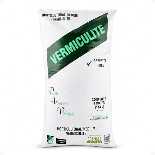 PVP Industries 4 Cubic Feet of Medium Vermiculite - Professional Grade Soil Conditioner and Additive for Seed Germination, Rooting, Hydroponics and Greenhouse or Garden Use