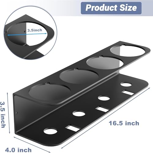 Wall Mount Spray Bottle Holder, Metal Spray Can Storage Rack - view 3