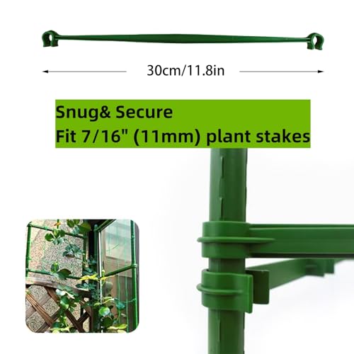 36PCS Plant Stake Arms for Tomato Cage，Expandable 11.8" Plant Supports Trellis Connector Clips for 11mm Garden Plants Stakes Stand Outdoor/Indoor - view 2