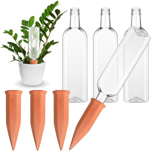 8 Pcs 34oz Plant Watering Devices Self Watering Spikes and Bottles