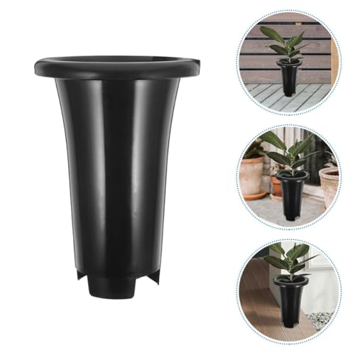 PP Nursery Pots 148mm Tall 10 Pack Black with Drainage Holes - view 7