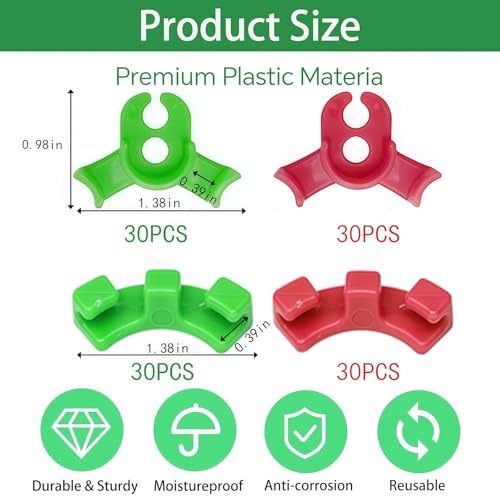 120Pcs Plant Training Clips, Lst Clips for Low Stress Training Plant Stem Support, 90 Degree Angle Plant Clips， Plant Climbing Wall Clips for Plant Gardening Trellis Growth - view 3