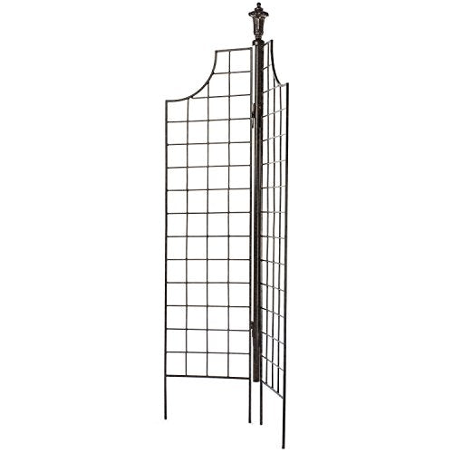 Garden Screen Trellis 77" Tall - Freestanding Charcoal Brown - view 7