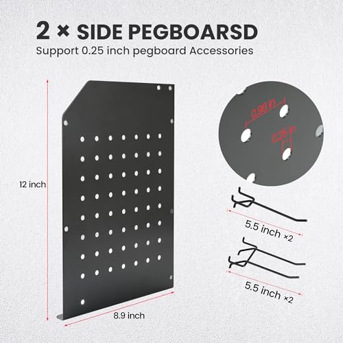 Power Tool Organizer Wall Mount, 3-Layer Charging Station, Black - view 5