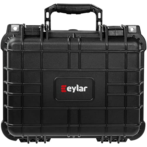 13" Protective Hard Camera Case, IP67 Waterproof & Shockproof for Gear, Audio & Video Equipment, Drones, and Tools with Customizable Foam, TSA Approved, 13.37 Inch x 11.62 Inch x 6 Inch (Black) - view 2