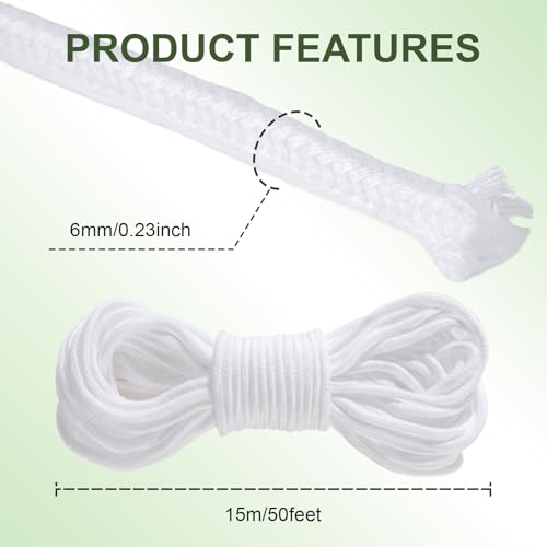 Wicking Rope for Plants - 50 Feet 1/4 Inch Self Watering Wick Cord - view 4