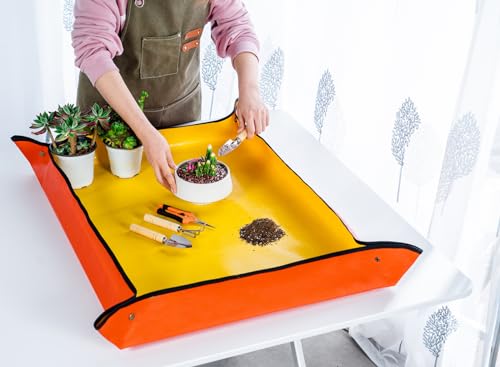 Plant Repotting Mat, 5Pcs Succulent Tools Mini Garden Small Gardening Tools Indoor, Pruning Shear Gardening Scissor, Hand kit for Bonsai, Cactus, Fairy, Houseplant Transplanting, Seedling - view 4