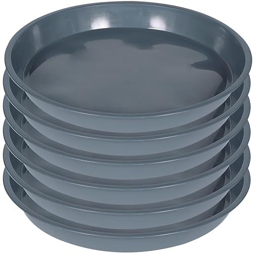 6 Pack of Plant Saucer 16 Inch, Plant Tray Round, Plastic Flower Plant Trays for Pots, Plant Saucers for Indoors 16", Plant Pot Saucers, Planter Tray for Planter 13-16" (16", Brown) - view 7