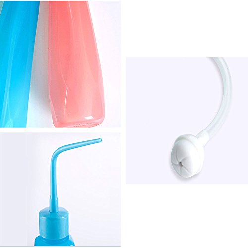 16oz Squeeze Type Dropping Kettle Wash Bottle with Silicone Hose - Translucent Medical Label Tattoo Safety Squeeze Bottle Lab Tip Liquid Storage and Micro Landscape Watering Tools Supply (Pink) - view 5