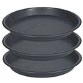 Plastic Plant Saucer 10 Inch, 3 Pack Black Durable Drip Trays for Flower Pot, s Heavy Duty Drainage Tray for Indoors No Holes, Plant Plate Water Catcher for Planter Base 7 8 9 in