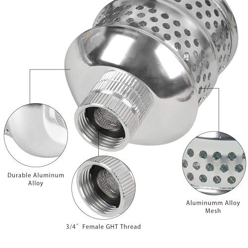 2 Pack Bubbler Sprinkler Heads, Aluminum Diffuser Flood Nozzle for Delicate Watering, Gentle Garden Metal Watering Soaker Sprinkler for Plants Garden Lawn Yard - view 3