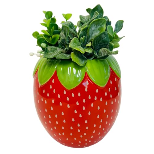 Ceramic Flower Planter Pot, Strawberry