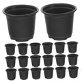 30pcs Black Medium Strawberry Nursery Pots Plant Nutrient Containers 100mm Diameter Plastic Seedling Containers for Indoor and Outdoor Succulent Propagation