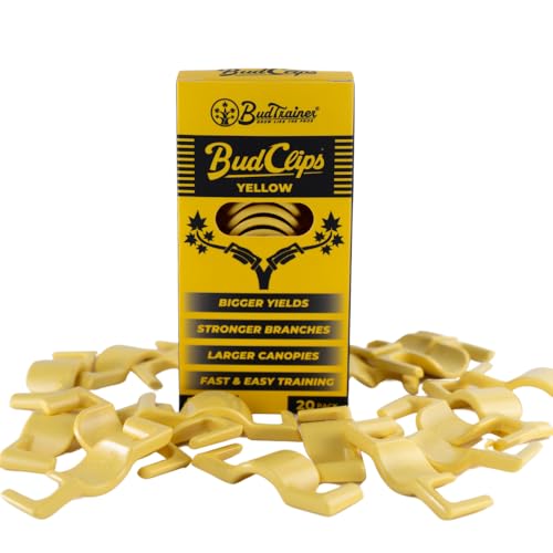 BudClips for Low Stress Plant Training, Yellow, 20-Pack
