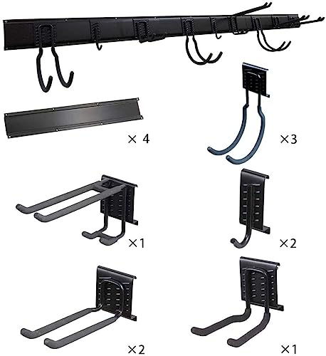 Tool Storage Rack, Garden Tool Organizer Wall Mount with 9 Hooks - view 4