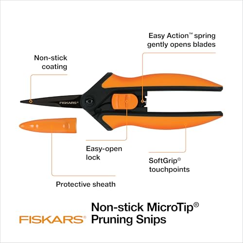 6" Non-Stick Pruning Snips, Resin-Resistant Garden Scissors - view 2