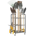 Garden Tool Organizer Stand, Yard Tool Storage Rack with Wheels