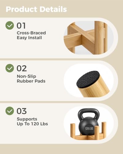 Bamboo Plant Stand Indoor Single Plant Holder 10in - view 6