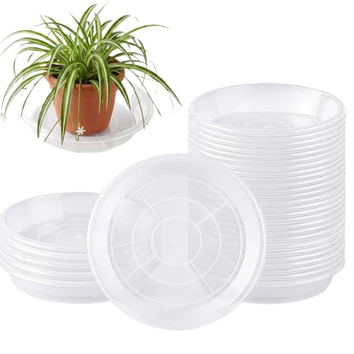 30 Pack Clear Plant Saucer 4.7 Inches Plastic Drip Trays to Catch Water - view 8