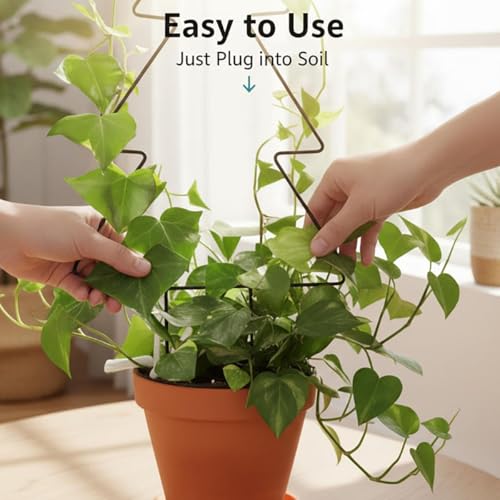 Christmas Tree Shape Plant Trellis for Climbing Plants, Metal Garden Support Frame for Indoor Potted Plants, Decorative Vine Stand for Holiday and Everyday Use - view 2