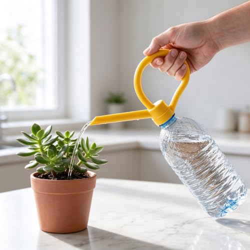 Bottle Watering Spout, Easy Plant Irrigation Attachment for Plastic Bottles, Indoor Pots, Seedlings, Balconies, Garden Beds and Household Plant Care - Yellow