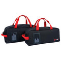 Tool Tote Bag Canvas Tool Storage Bag Combo Kit-Includes 1 Medium & 1 Big Toolbag for Electrician,Mechanic,Construction,HVAC (Black)