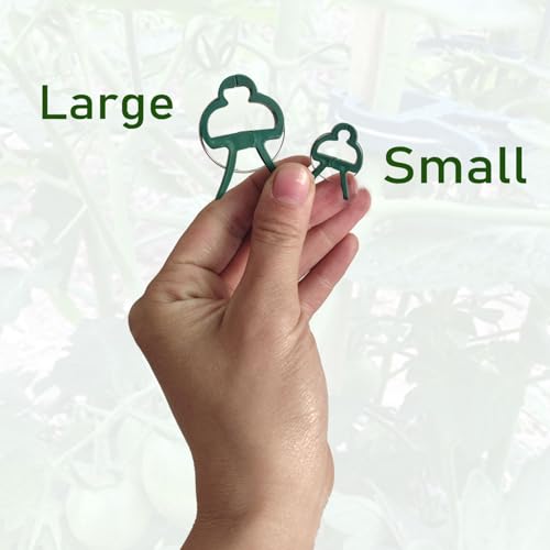 80PCS Garden Plant Supports Clips, 2 Sizes Adjusting Reusable Plant Clips for Supporting Stems of Flower Vine Vegetables Tomatoes Climbing - view 2