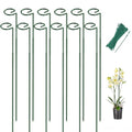 12 Pack 23.6 In Metal Plant Stakes, Plant Support Stakes with 15 Twist Tie
