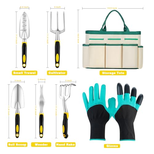 Garden Tools, Gardening Tools, Gardening Hand Tools 7-piece, Yellow - view 2