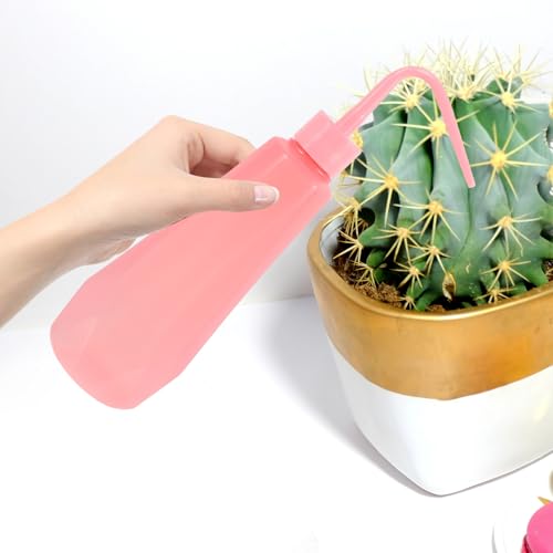 Squeeze Watering Bottle Pink with Bent Spout Plastic 480ml - view 5