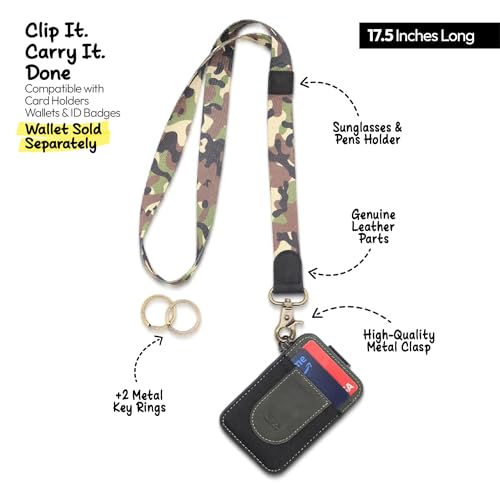 Lanyard for Keys Neck Lanyard Key Chain Holder for Men and Women - Cool Neck Lanyards for Keys, Wallets and ID Badge Holders | Camo - view 3