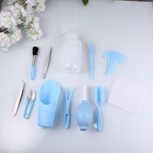 Blue Plastic Mini Succulent Plant Tools Set, Gardening Kit 12pcs Pot - view 5