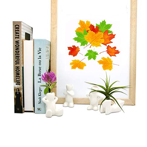 4 Pack Ceramic Air Plant Holder, Cute Air Planter Table Top Display Planters for DIY Planting Home Office Decoration Supplies - view 4