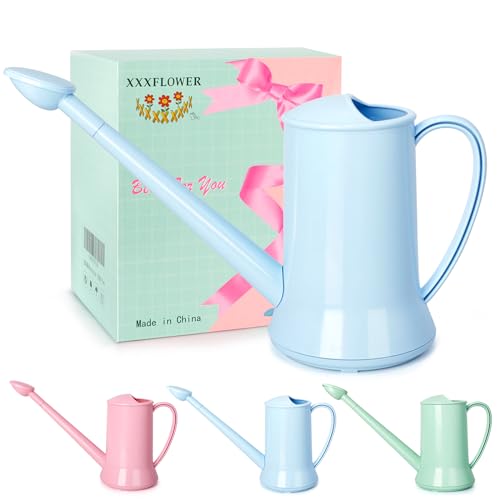 1/2 Gallon Indoor Plant Watering Can Blue 67oz