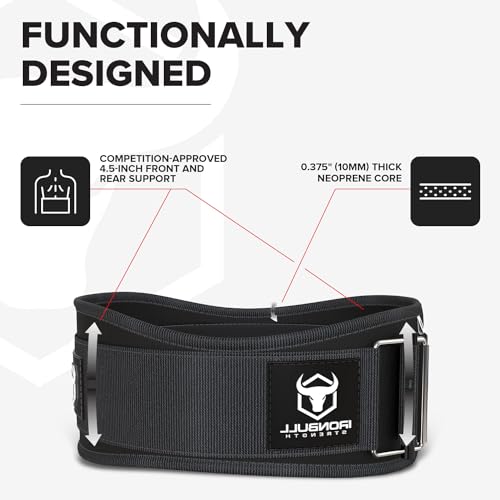 Weight Lifting Belt for Men and Women - Great for Squats, Deadlift, Lunge, Exercises and Training - Best for Olympic, Cross-Training and Bodybuilding Workout - view 2