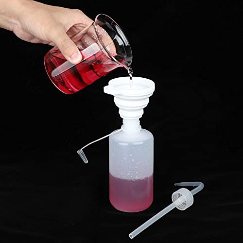 Wash Bottle 250ml 3Pcs – Plastic Squeeze with Cap & Funnel - view 5