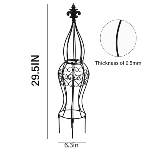 Metal Garden Trellis for Climbing Plants – 29.5" Durable Support - view 2