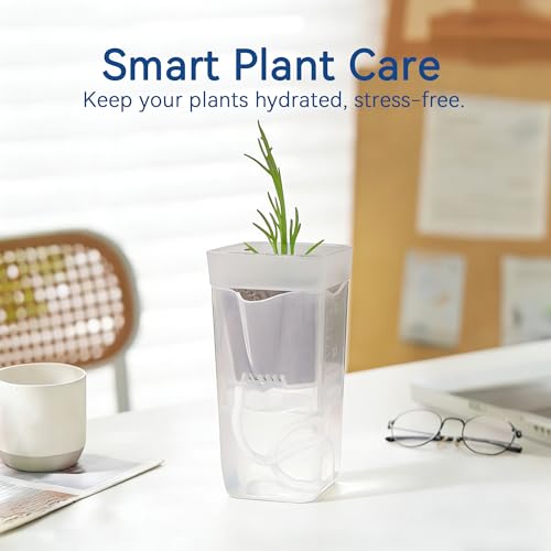 16 Pack 2.5" Medium Self Watering Pots for Indoor Plants, Small Clear Plastic Planters,Self Watering Planters Garden Flower Pots for African Violet, Hoya, Seedlings, Cuttings &Semi-Hydro - view 5