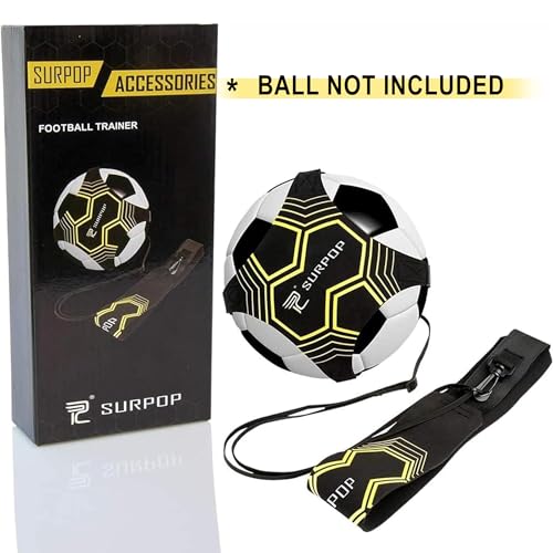Soccer/Volleyball/Rugby Trainer, Football Kick Throw Solo Practice Training Aid Control Skills Adjustable Waist Belt for Kids Adults - view 2
