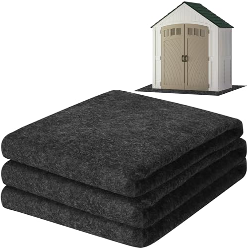 Outdoor Storage Shed Floor Mat, 8.2 x 6 FT Waterproof Carport Mat, Washable Furniture Pad with Non Slip Backing for Dust, Oil, Protection, Storage Shed Not Included - view 6